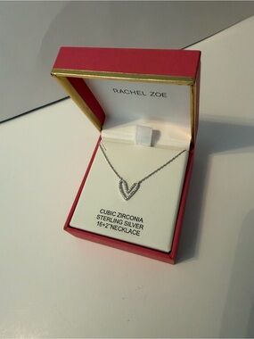 Rachel Zoe Sterling Silver 925 Heart Necklace NWT